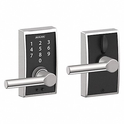 SCHLAGE RESIDENTIAL FE695CEN625BRW Electronic Lock Lever Bright Chrome