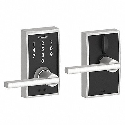 SCHLAGE RESIDENTIAL FE695CEN626LAT Electronic Lock Lever Satin Chrome