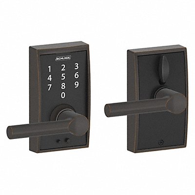 SCHLAGE RESIDENTIAL FE695CEN716BRW Electronic Lock Lever Antique Bronze