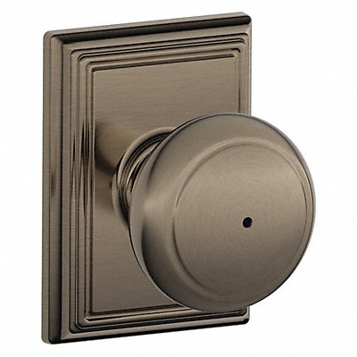 SCHLAGE RESIDENTIAL F40AND620ADD Knob Lockset Antique Nickel Privacy Gr 2