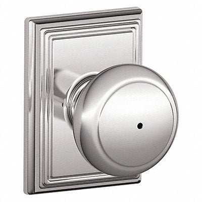 SCHLAGE RESIDENTIAL F40AND625ADD Knob Lockset Bright Chrome Privacy Gr 2