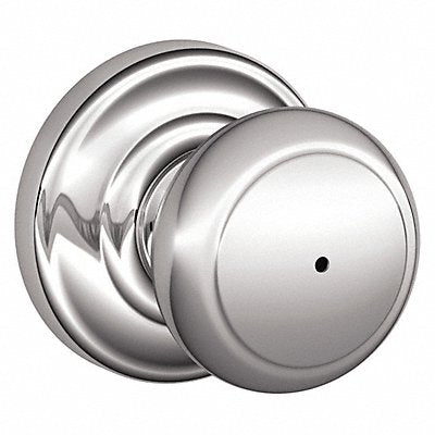 SCHLAGE RESIDENTIAL F40AND625AND Knob Lockset Bright Chrome Privacy Gr 2