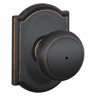 SCHLAGE RESIDENTIAL F40AND716CAM Knob Lockset Antique Bronze Privacy Gr 2