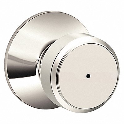 SCHLAGE RESIDENTIAL F40BWE618 Knob Lockset Bright Nickel Privacy Gr 2