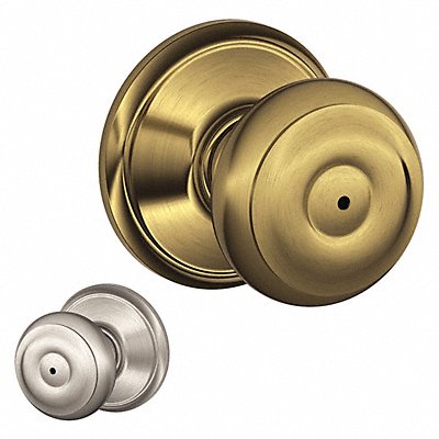 SCHLAGE RESIDENTIAL F40GEO609X619 Knob Lockset Satin Nickel Privacy Gr 2