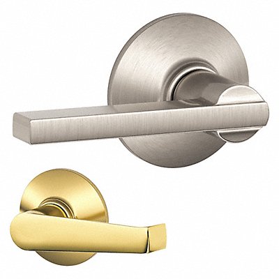 SCHLAGE RESIDENTIAL F10LAT619ELA605 Lever Lockset Bright Brass/Satin Nickel