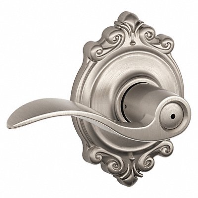 SCHLAGE RESIDENTIAL F40ACC619BRK Door Lever Lockset Satin Nickel Privacy