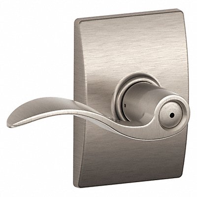 SCHLAGE RESIDENTIAL F40ACC619CEN Door Lever Lockset Satin Nickel Privacy