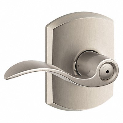 SCHLAGE RESIDENTIAL F40ACC619GRW Door Lever Lockset Satin Nickel Privacy