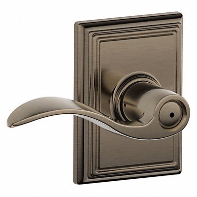 SCHLAGE RESIDENTIAL F40ACC620ADD Lever Lockset Antique Nickel Privacy