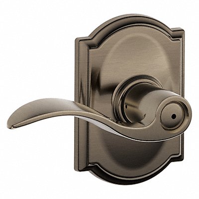SCHLAGE RESIDENTIAL F40ACC620CAM Lever Lockset Antique Nickel Privacy