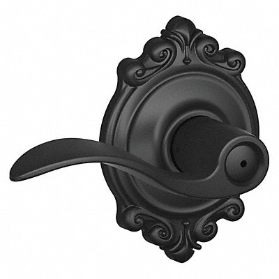 SCHLAGE RESIDENTIAL F40ACC622BRK Lever Lockset Black Powder Coat Privacy