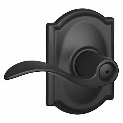SCHLAGE RESIDENTIAL F40ACC622CAM Lever Lockset Black Powder Coat Privacy
