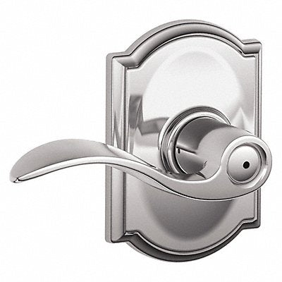 SCHLAGE RESIDENTIAL F40ACC625CAM Door Lever Lockset Bright Chrome Privacy