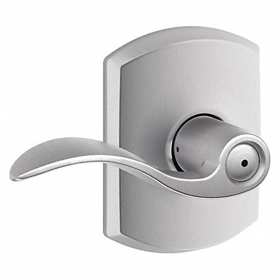 SCHLAGE RESIDENTIAL F40ACC626GRW Door Lever Lockset Satin Chrome Privacy