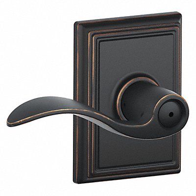 SCHLAGE RESIDENTIAL F40ACC716ADD Lever Lockset Antique Bronze Privacy