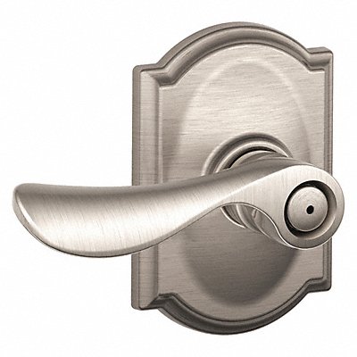 SCHLAGE RESIDENTIAL F40CHP619CAM Door Lever Lockset Satin Nickel Privacy