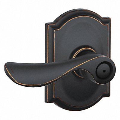 SCHLAGE RESIDENTIAL F40CHP716CAM Lever Lockset Antique Bronze Privacy