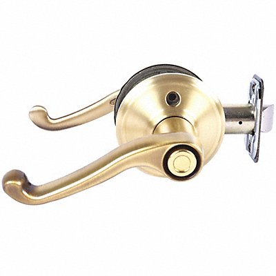 SCHLAGE RESIDENTIAL F40FLA608 Door Lever Lockset Satin Brass Privacy