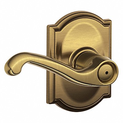 SCHLAGE RESIDENTIAL F40FLA609CAM Door Lever Lockset Antique Brass Privacy