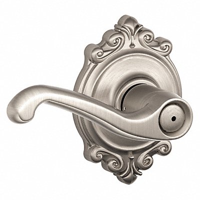 SCHLAGE RESIDENTIAL F40FLA619BRK Door Lever Lockset Satin Nickel Privacy