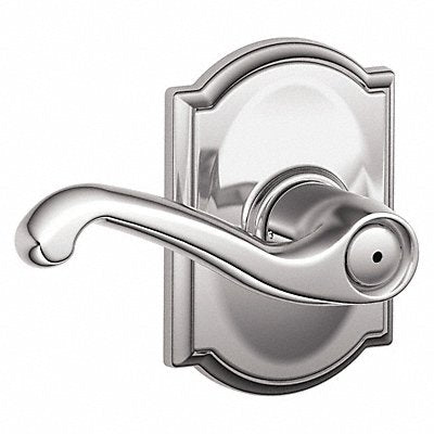 SCHLAGE RESIDENTIAL F40FLA625CAM Door Lever Lockset Bright Chrome Privacy