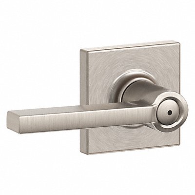 SCHLAGE RESIDENTIAL F40LAT619COL Door Lever Lockset Satin Nickel Privacy