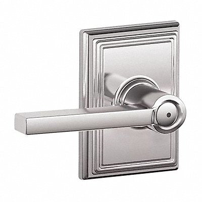 SCHLAGE RESIDENTIAL F40LAT625ADD Door Lever Lockset Bright Chrome Privacy