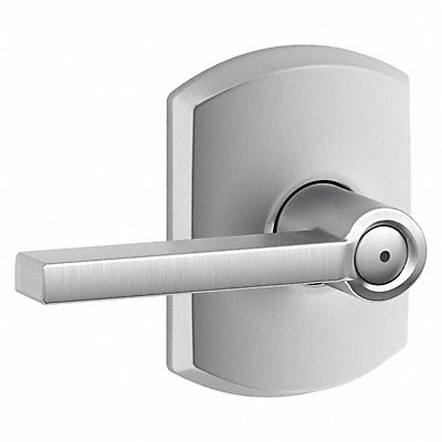 SCHLAGE RESIDENTIAL F40LAT626GRW Door Lever Lockset Satin Chrome Privacy