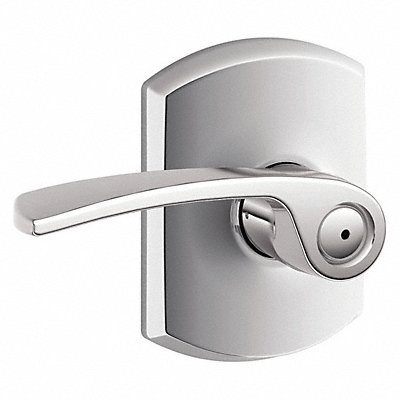 SCHLAGE RESIDENTIAL F40MER625GRW Door Lever Lockset Bright Chrome Privacy