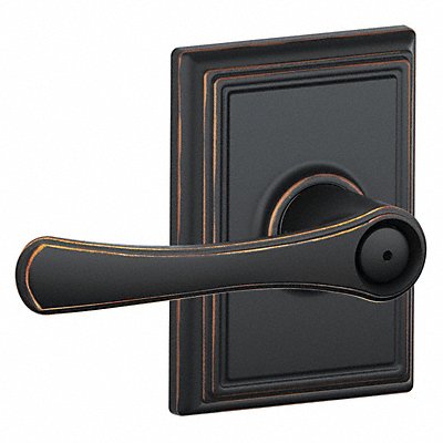SCHLAGE RESIDENTIAL F40VLA716ADD Lever Lockset Antique Bronze Privacy