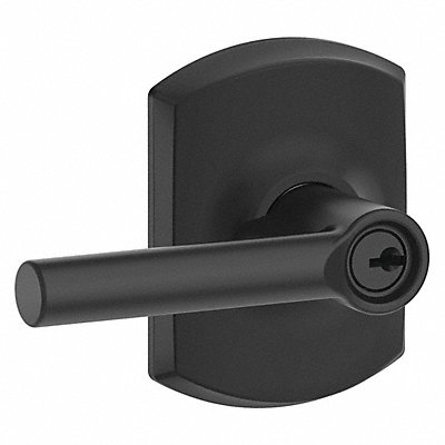 SCHLAGE RESIDENTIAL F51ABRW622GRW Lever Lockset Black Powder Coat Entrance