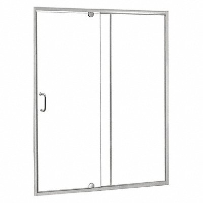 FOREMOST CVDP4269CLSV Shower Door and Panel Silver Pivot 69 in