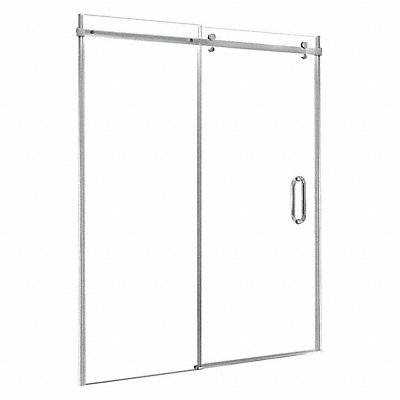 FOREMOST MRRL6076CLSV Shower Door Silver Sngl Slid Door 76 in