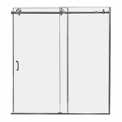 FOREMOST MRRL6062CLSV Tub Door Silver Sngl Slid Door 62 in