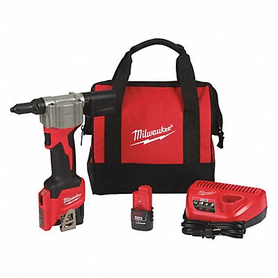 MILWAUKEE 255022 Rivet Tool 2000 lb Pulling Force 12VDC