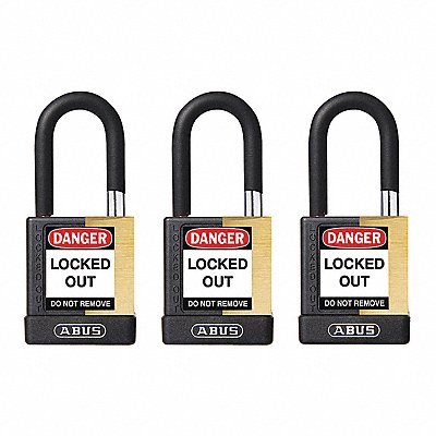 ABUS 20064 Keyed Padlock 3/4 W x1-1/2 H Shackle PK3