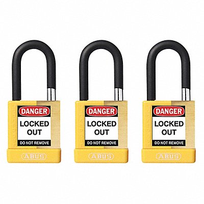 ABUS 20074 Keyed Padlock 3/4 W x1-1/2 H Shackle PK3