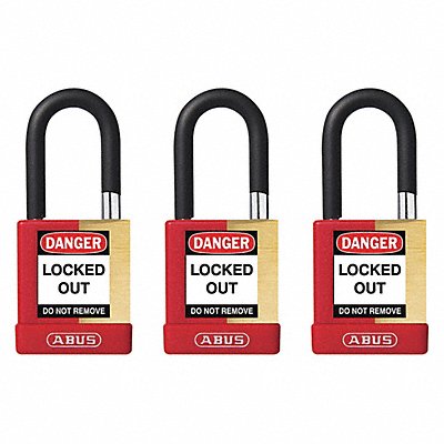 ABUS 20139 Keyed Padlock 3/4 W x1-1/2 H Shackle PK3