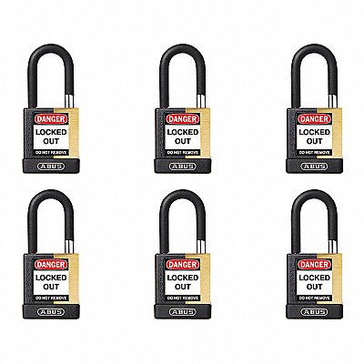 ABUS 20078 Keyed Padlock 3/4 W x1-1/2 H Shackle PK6