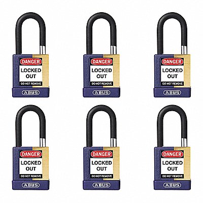 ABUS 20081 Keyed Padlock 3/4 W x1-1/2 H Shackle PK6
