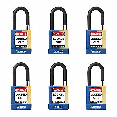 ABUS 20193 Keyed Padlock 3/4 W x1-1/2 H Shackle PK6