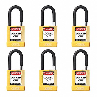 ABUS 20084 Keyed Padlock 3/4 W x1-1/2 H Shackle PK6