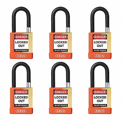 ABUS 20085 Keyed Padlock 3/4 W x1-1/2 H Shackle PK6