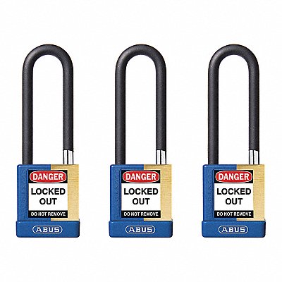 ABUS 20107 Keyed Padlock 3/4 W x 3 H Shackle PK3