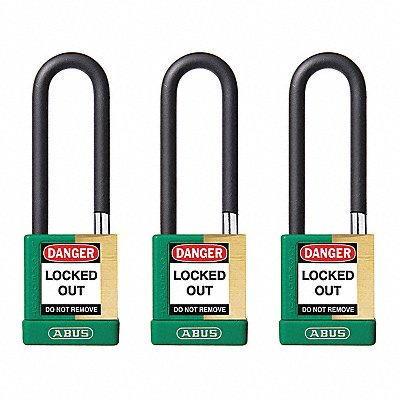 ABUS 20108 Keyed Padlock 3/4 W x 3 H Shackle PK3
