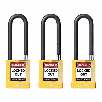 ABUS 20109 Keyed Padlock 3/4 W x 3 H Shackle PK3