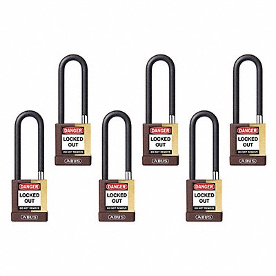 ABUS 20113 Keyed Padlock 3/4 W x 3 H Shackle PK6