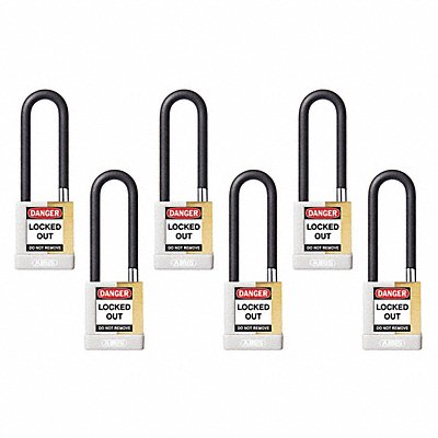 ABUS 20114 Keyed Padlock 3/4 W x 3 H Shackle PK6