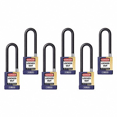 ABUS 20115 Keyed Padlock 3/4 W x 3 H Shackle PK6